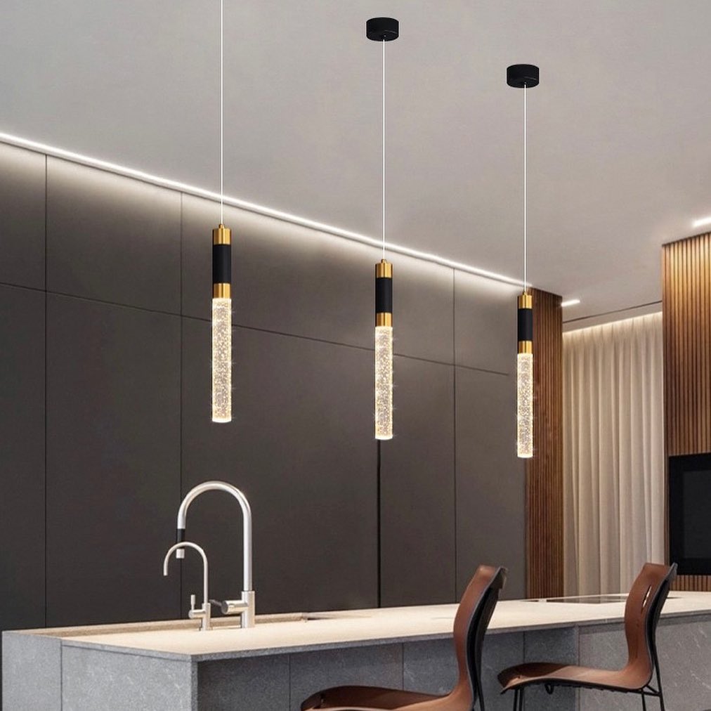 Підвіс з імітацією бульбашок чорно-золотий bicolor bubbles 3W Led  230535-100002044
