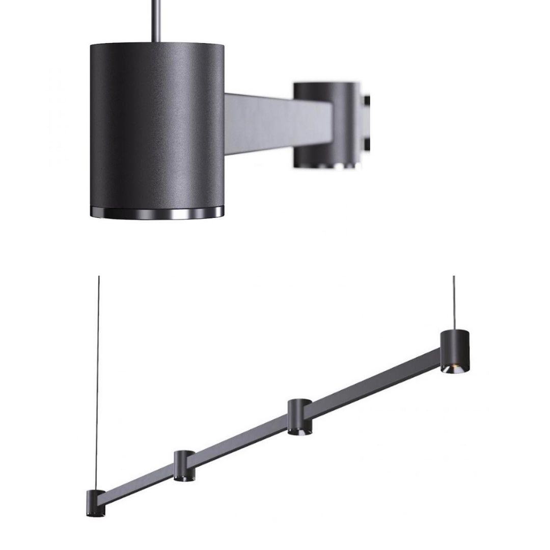 Підвісна люстра чорна L-80 cm / L-120 cm Led 3000K Black Arko Santy 230528-100002062
