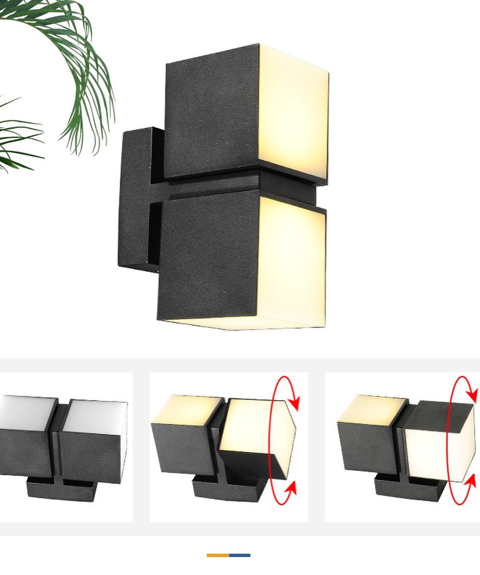 Настінний вуличний світильник Led 12W IP54 3000K Black + White Calista 230519-100002066