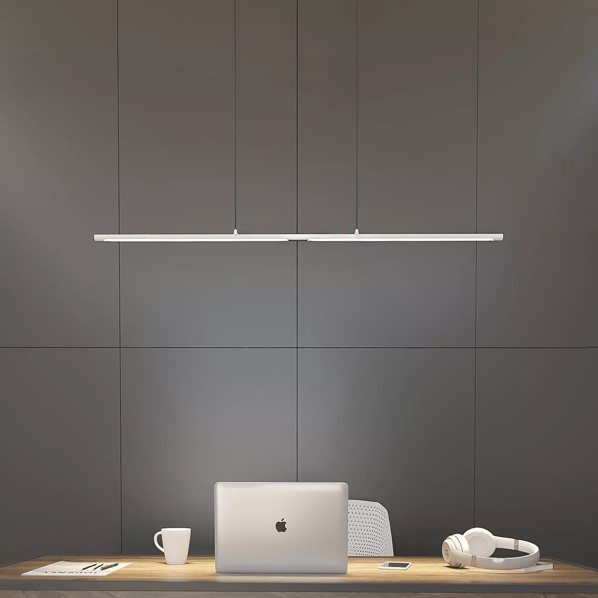 Підвісний світильник для робочої зони W-110 cm 3000K-3200K Led 22W Black / Gold / White Kono lamp 210926-100000378