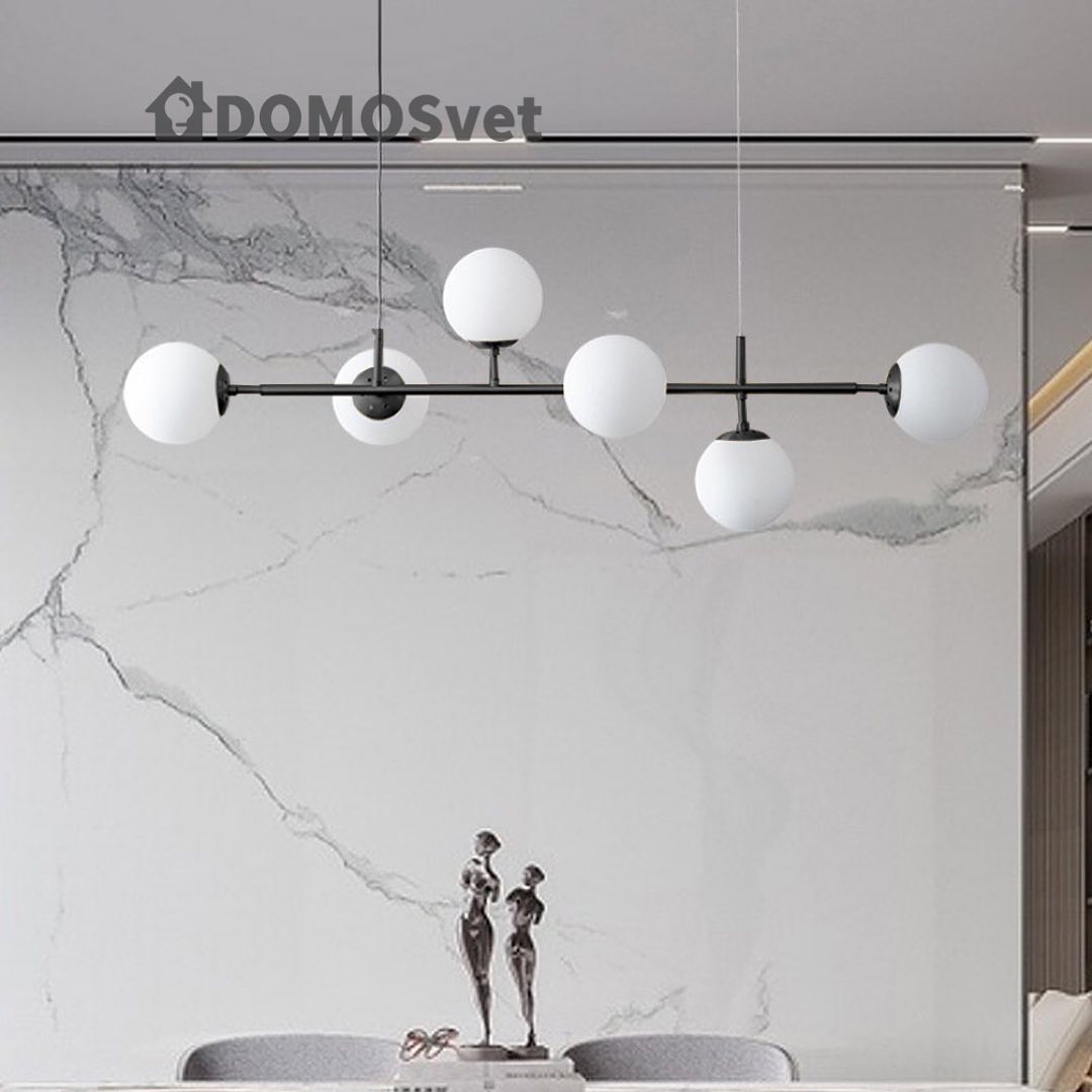 Підвісна люстра Modo Black glass White  L-120 см 230618-100002251