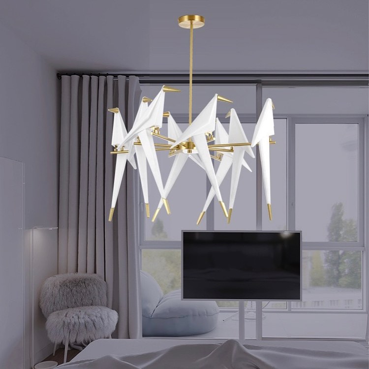 Люстра Birds 8 Origami Perch Gold+White D800 230718-100002304