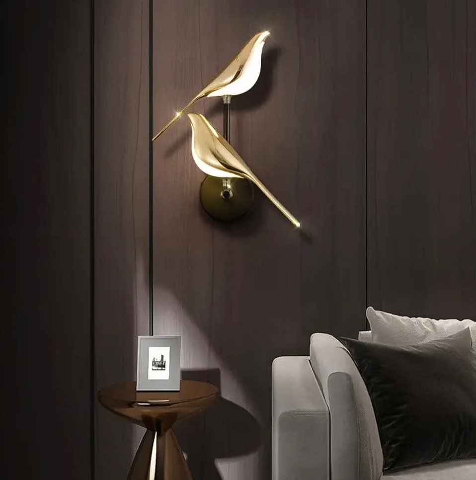 Бра золоті Пташки на гілці Two gold birds Led 27W / 32W Gold 230735-100002312