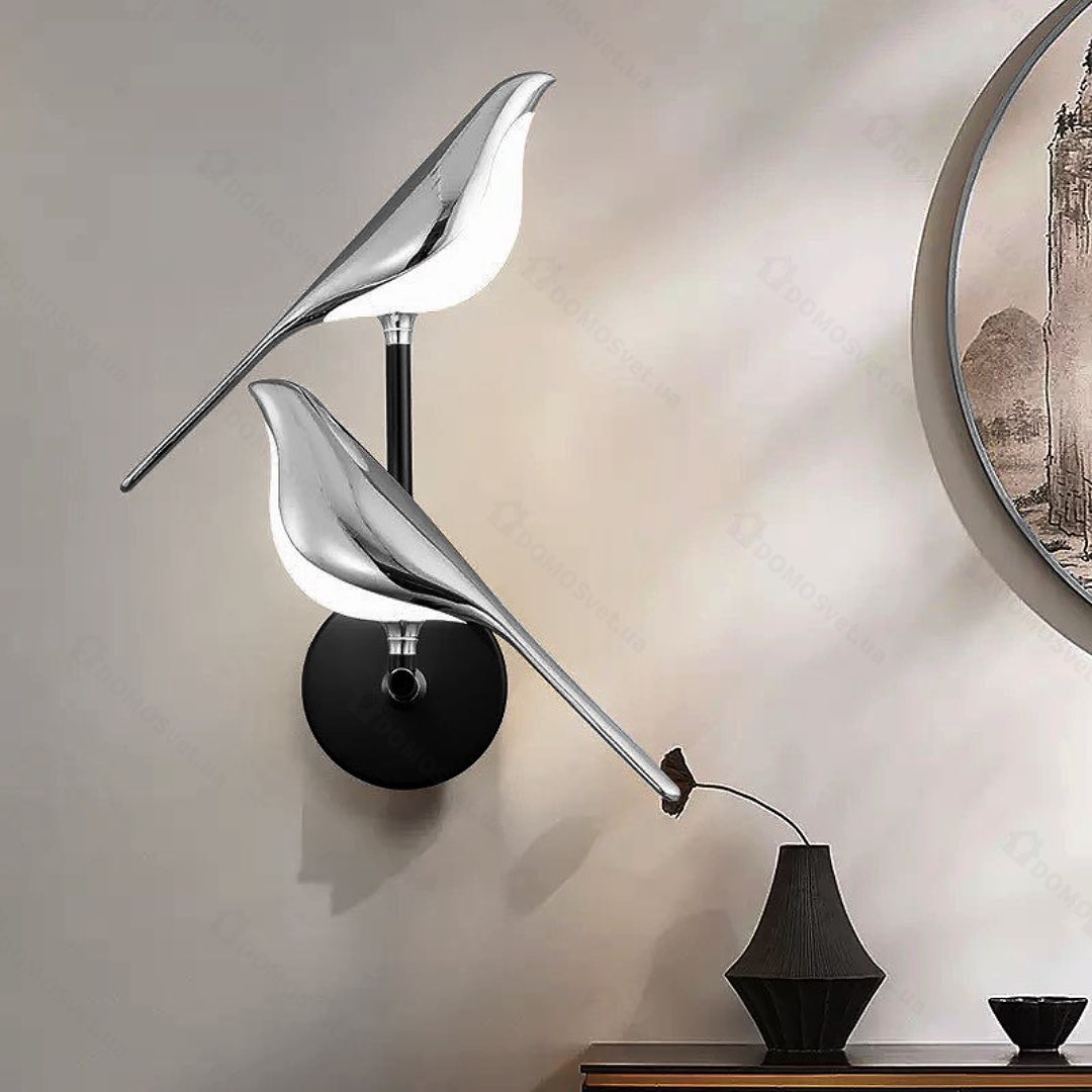 Бра Пташки на гілці Two chrome birds 230735-100002316