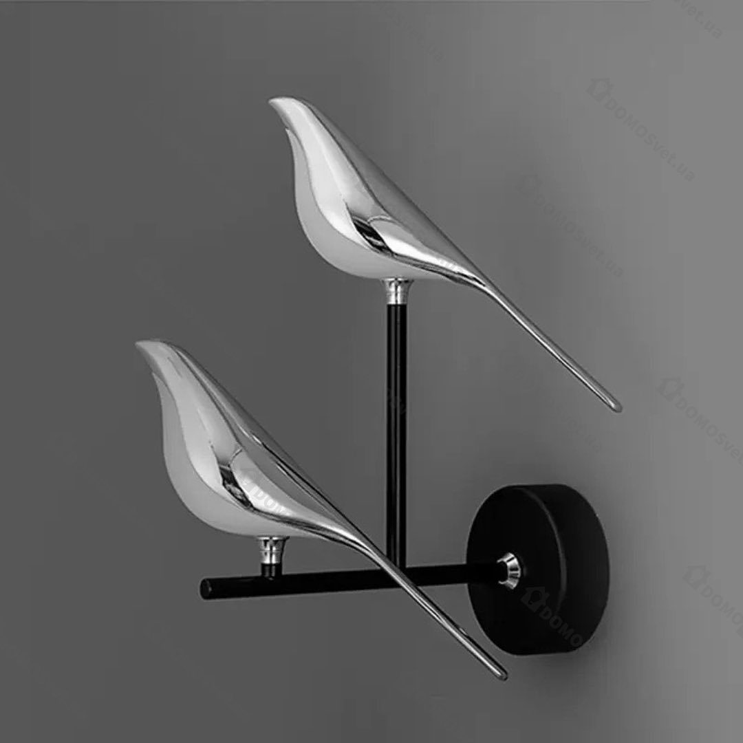 Бра Пташки на гілці Two chrome birds 230735-100002316