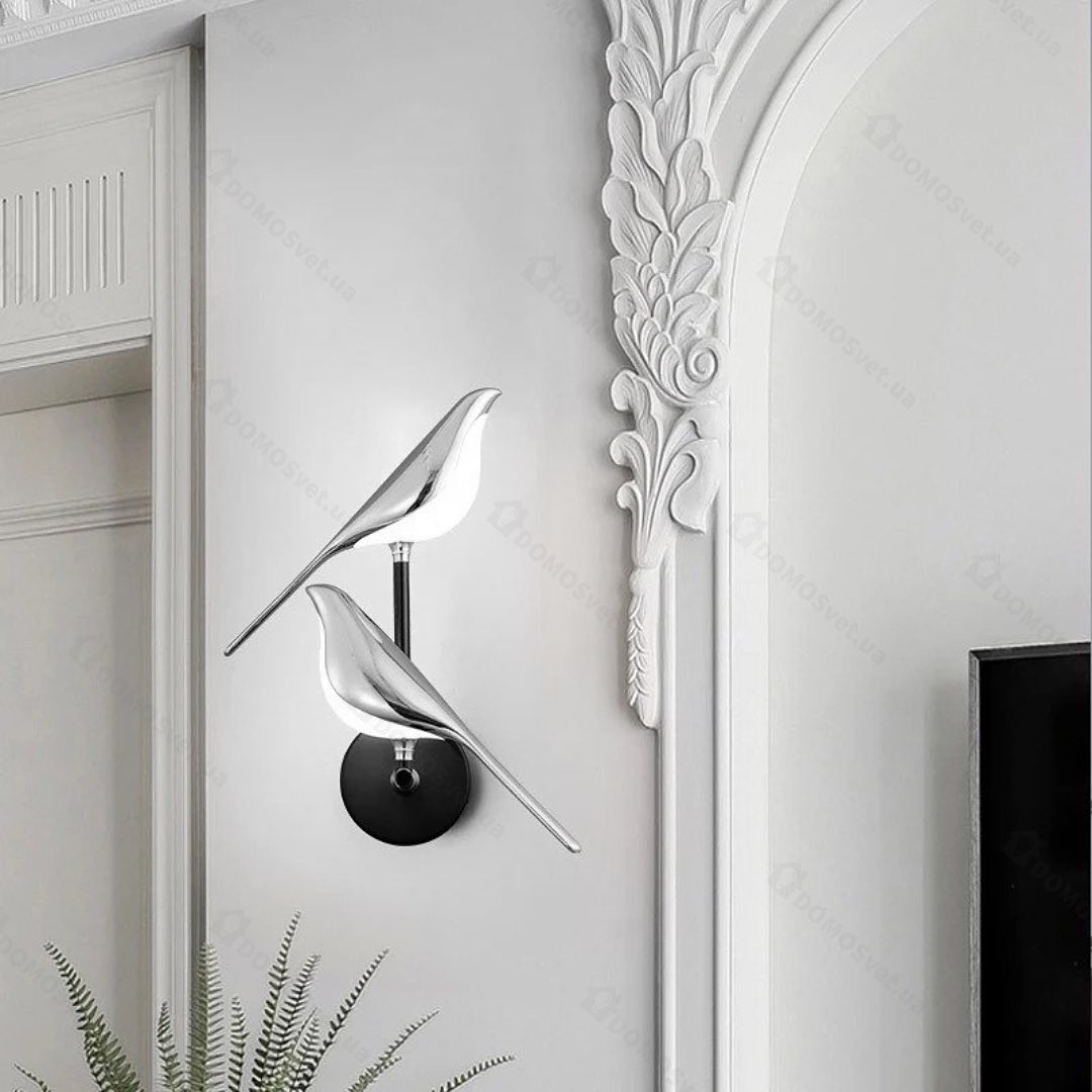 Бра Пташки на гілці Two chrome birds 230735-100002316