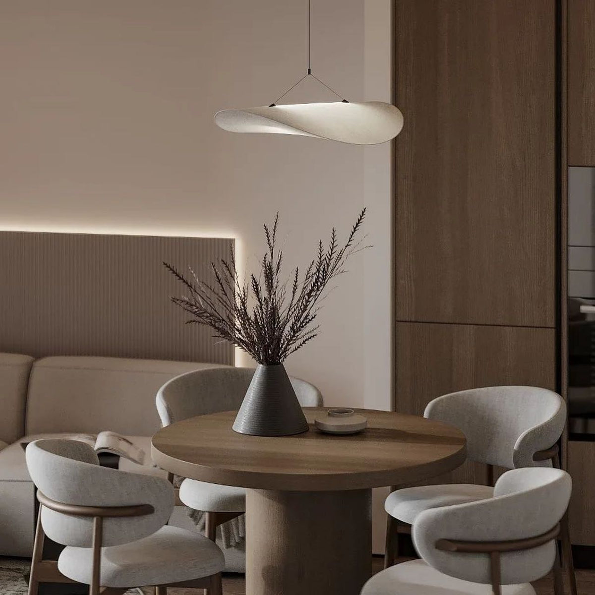 Люстра 3500K D-40 /D-50 / D-60 / D-80 /D-100 /D-120 cm Led White+Black Tense  230718-100002326