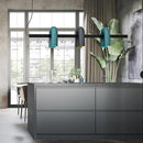 Люстра з рухомими світильниками L-120 cm Led 20W 4000K H-25-120 cm Black+Green Track lamp 251218-100006971