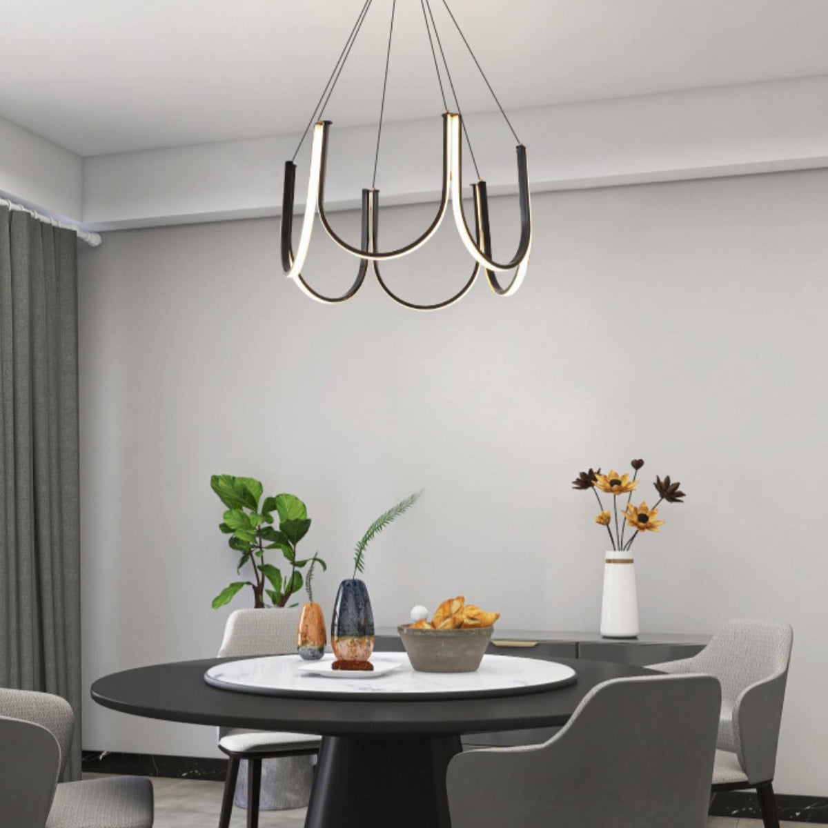 Люстра U-lamp D-65 см D-80 см Black 230758-100002388