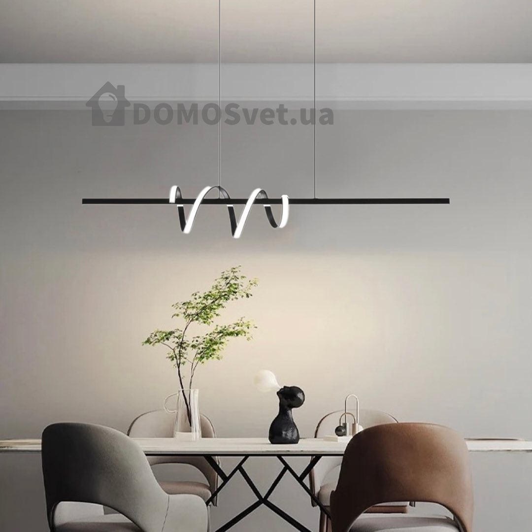 Підвісна люстра Spiral led L 120 см 17W 4000K Black 230818-100002407