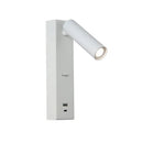 Бра з вимикачем на корпусі 3W 3000K USB-A + USB-C White Teco spot 260828-100008639
