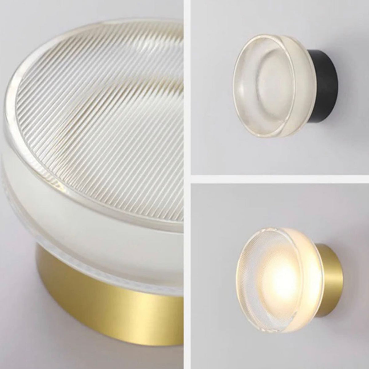 Бра золоте D-13,5 см / D-15 cm 5W 4000К Gold + Transparen Lori clear 260758-100008311