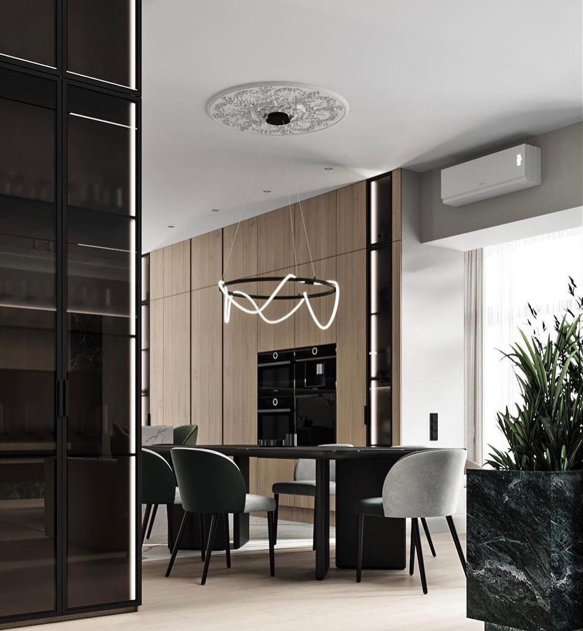 Люстра Rope D-80 см 32W 3000K Bronze / Black chrome / Silver chrome 230842-100002467