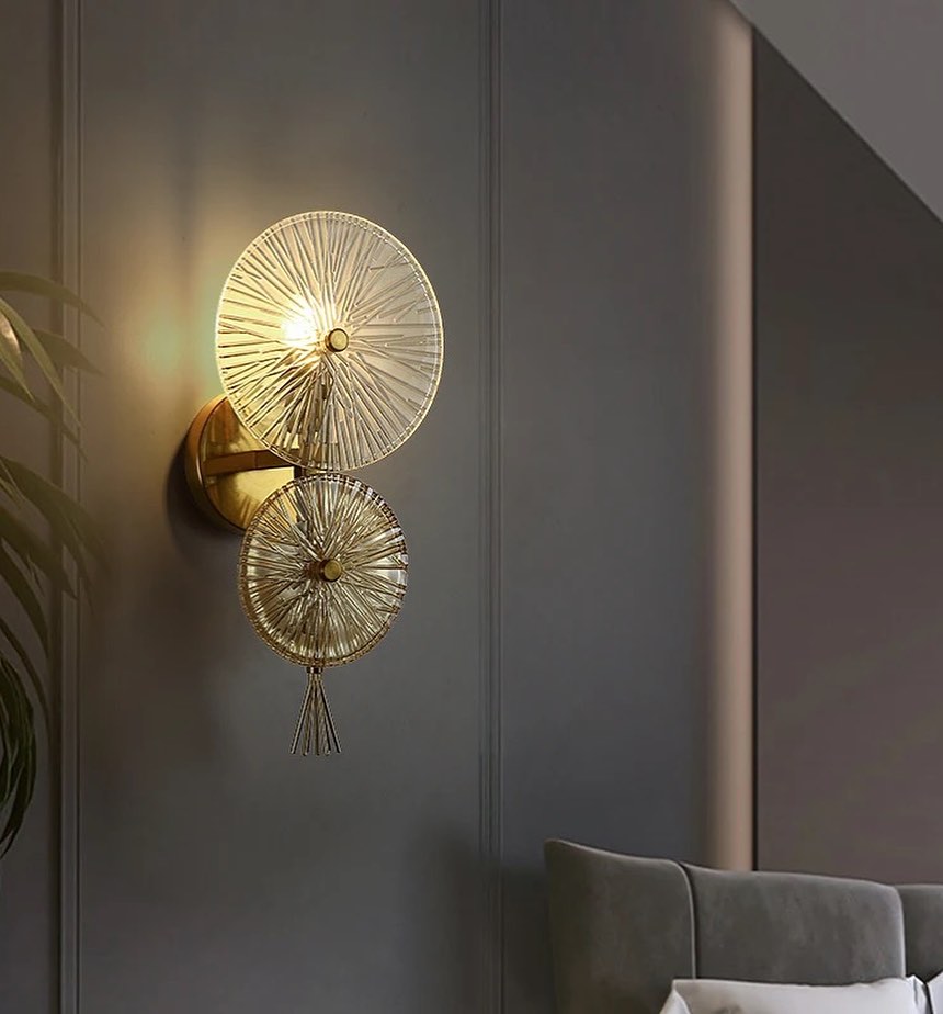 Бра Agapi H-45 см W-20 см Gold / Brass + Transparent 230918-100002486