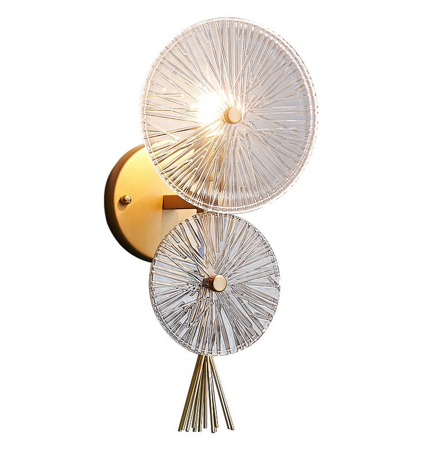 Бра Agapi H-45 см W-20 см Gold / Brass + Transparent 230918-100002486