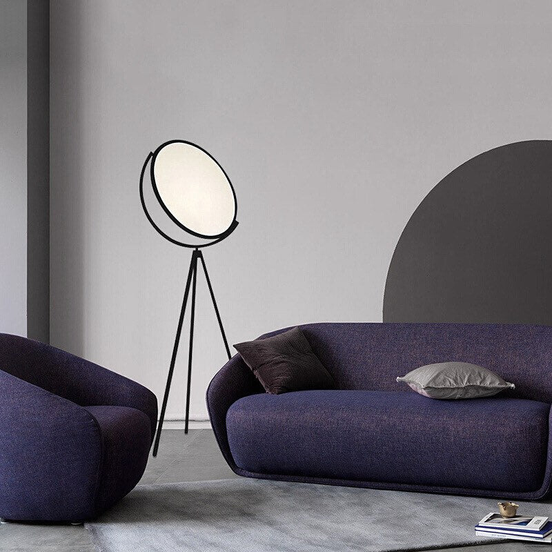 Торшер Moon floor lamp D-50 см Н-175 см 30W Black / White 230958-100002493