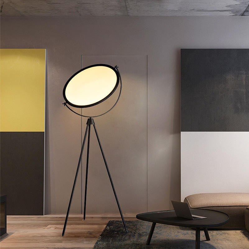 Торшер Moon floor lamp D-50 см Н-175 см 30W Black / White 230958-100002493