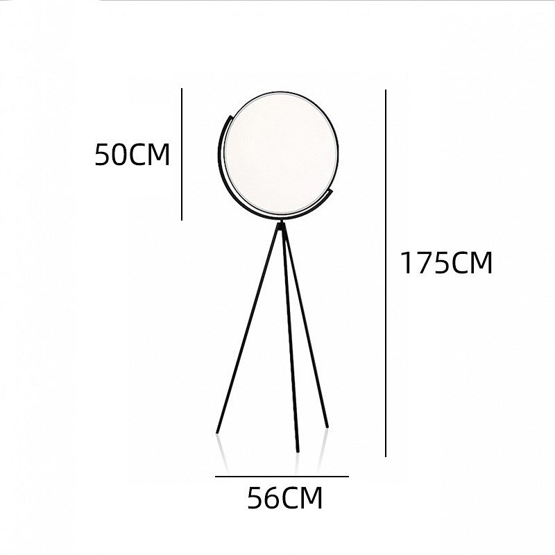 Торшер Moon floor lamp D-50 см Н-175 см 30W Black / White 230958-100002493