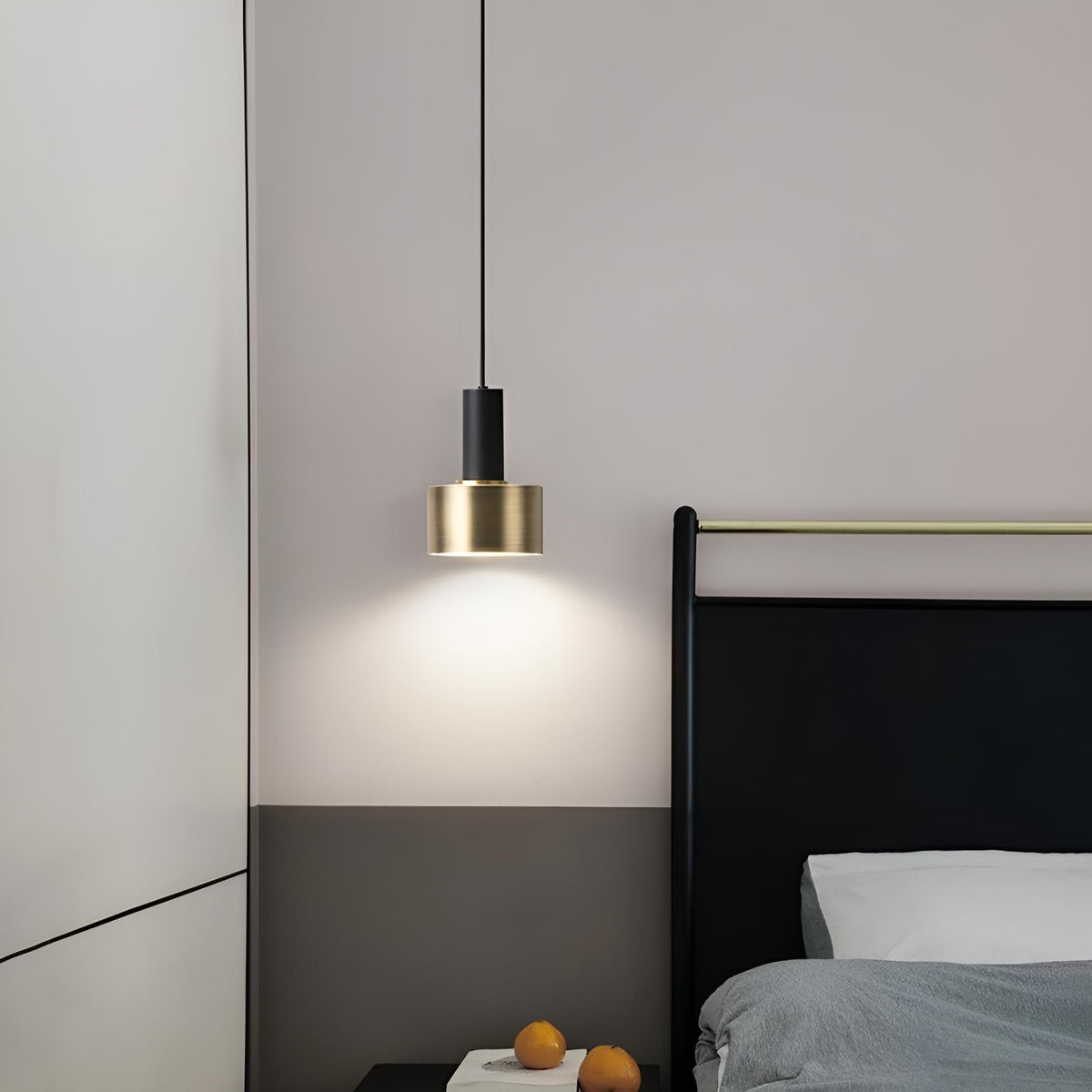 Підвіс золотий з чорним D-12 cm E27 Gold & Black Loran Buto Lamp 240822-100003574