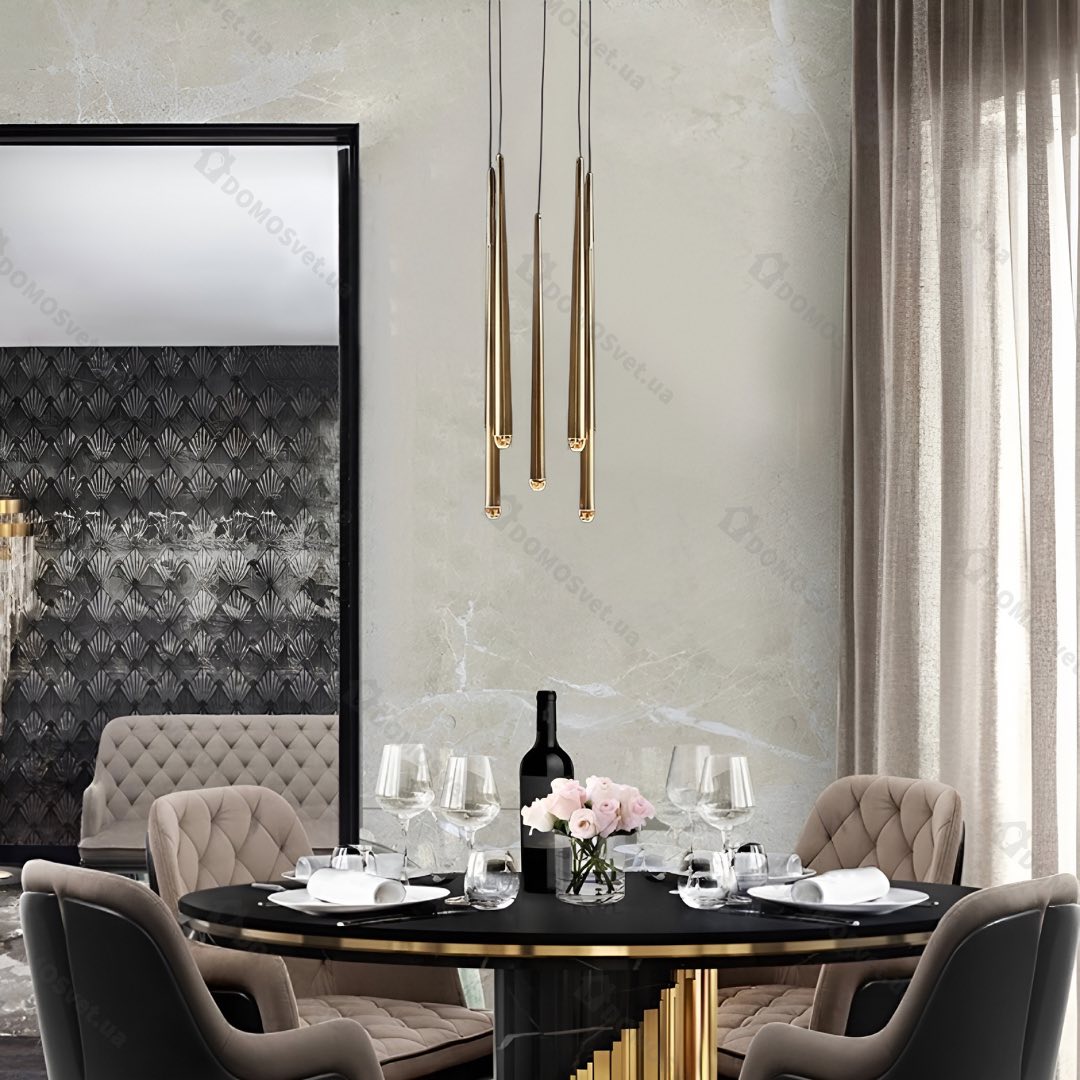 Люстра Drop gold 3 / Drop gold 5 D-20 см / D-25 см 4000К Gold 230918-100002502