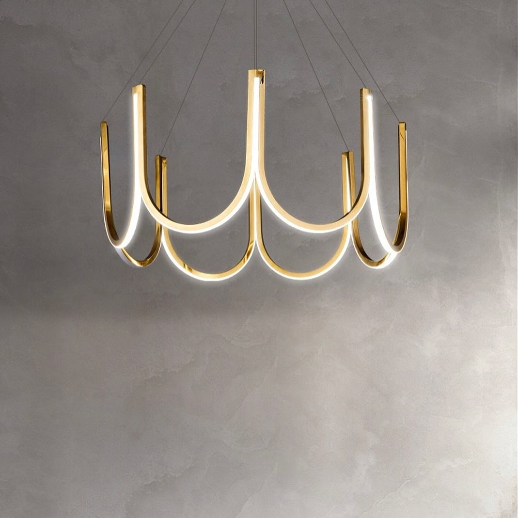 Люстра U-lamp gold D-70 см / D-80 см 3000K-4500K-6000K 231058-100002602