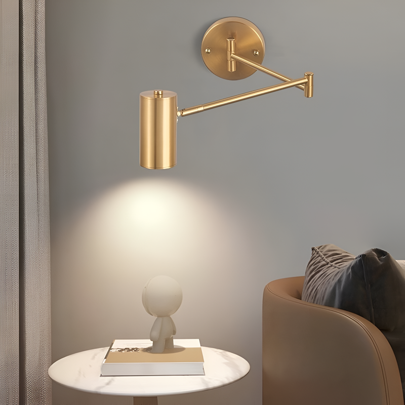 Настінний світильник поворотний L-60 cm чорний / золотий Tune Lamp E27 Black / Gold 231058-100002645