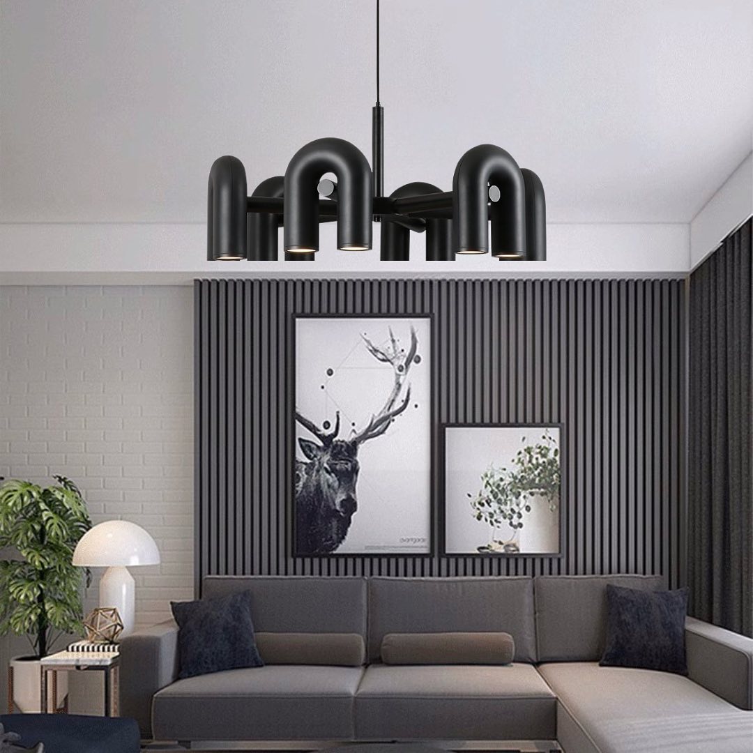 Підвісні світильники 4000К D-60 cm Led 28W / D-80 cm Led 42W / D-100 cm Led 56W Black Track Lamp 231018-100002692