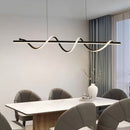 Люстри підвісні хвилясті чорні  L-100 cm / L-120 cm Led 3000K-6000K Black Gemo wave 231118-100002830