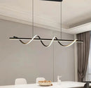 Люстра підвісна хвиляста Gemo wave L-100 / L-120 Black / Gold  231118-100002830