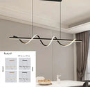 Люстра підвісна хвиляста Gemo wave L-100 / L-120 Black / Gold  231118-100002830