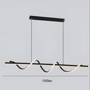 Люстри підвісні хвилясті чорні  L-100 cm / L-120 cm Led 3000K-6000K Black Gemo wave 231118-100002830