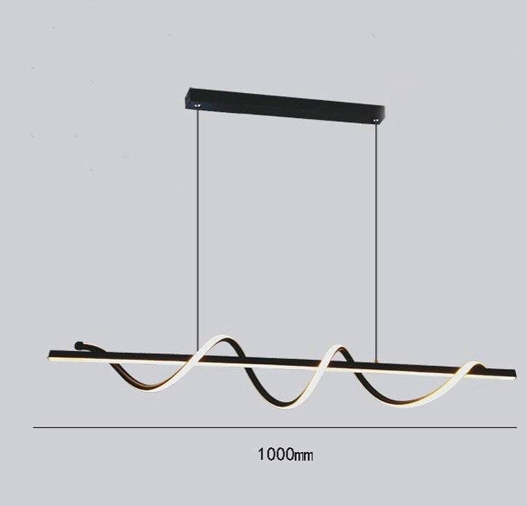 Люстра підвісна хвиляста Gemo wave L-100 / L-120 Black / Gold  231118-100002830
