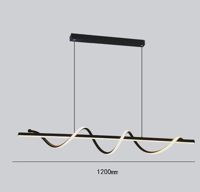 Люстра підвісна хвиляста Gemo wave L-100 / L-120 Black / Gold  231118-100002830