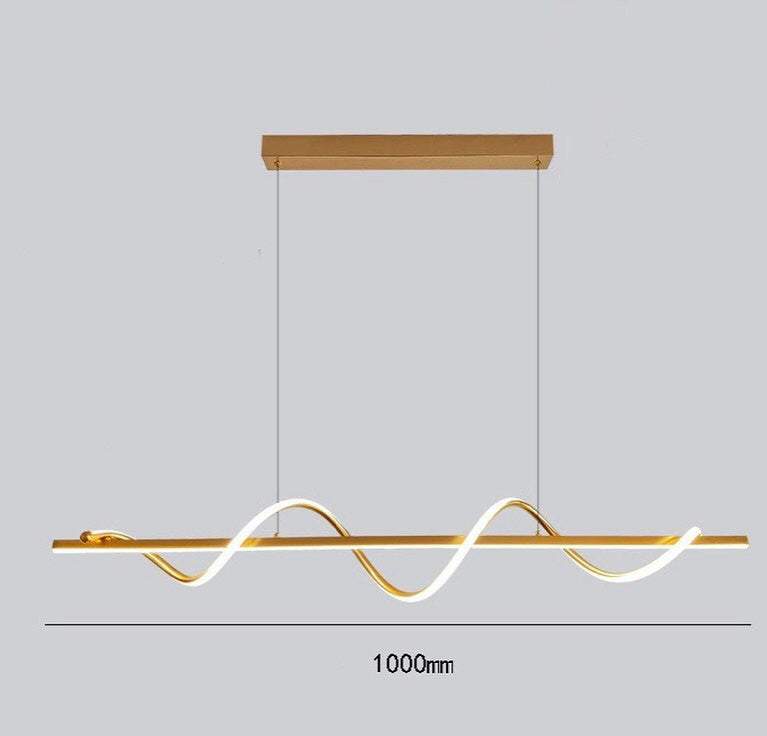 Люстра підвісна хвиляста Gemo wave L-100 / L-120 Black / Gold  231118-100002830
