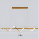 Люстри підвісні хвилясті золоті L-100 cm / L-120 cm Gold Gemo wave 260118-100007239
