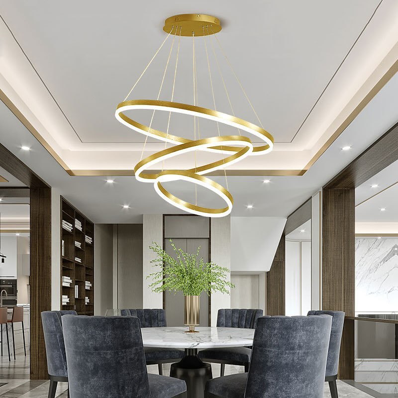 Люстра Rimy Three Rings D-60+40+20 см / D-60+50+40 cм / D-80+60+40 см Gold 231118-100002853