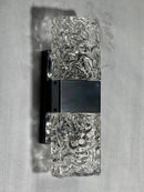 Настінний світильник чорний H-30 cm Led 8W Black Wavy Glass 251188-100006523