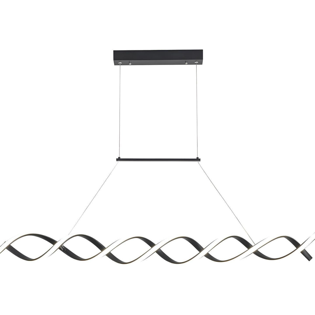Люстра чорна L-120 cm Led 45W 4000K Black Wave long 231236-100002876