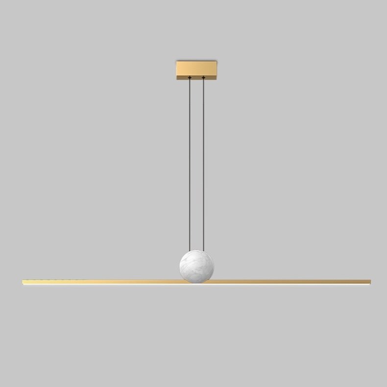 Підвісна люстра Line and marble Gold / Black L-100 см / L-120 см 4000К 231258-100002910