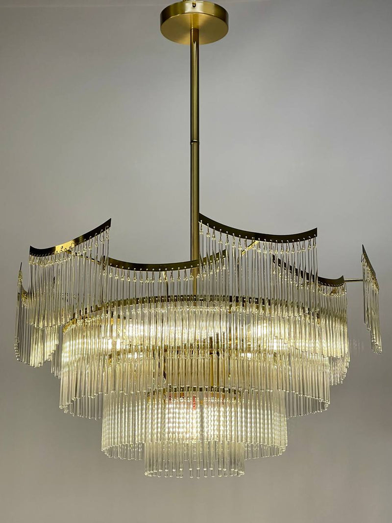 Підвісна люстра золота D-60 cm E14*11 Gold Luxury 251188-100006517