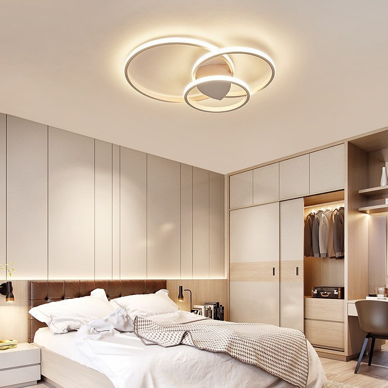 Стельові люстри з пультом Ceiling ring D-30+40+50 см 3000К-4000К-6000К Black / White / Silver 240119-100002933