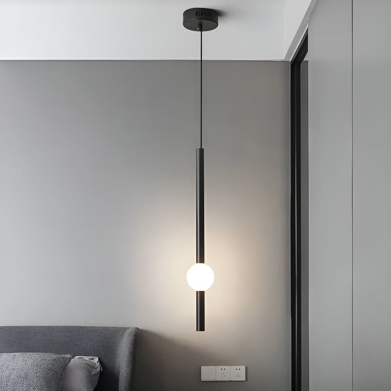 Підвісний світильник Tube H-60cm / H-90cm Black + White Elegant 4000К 250618-100005154