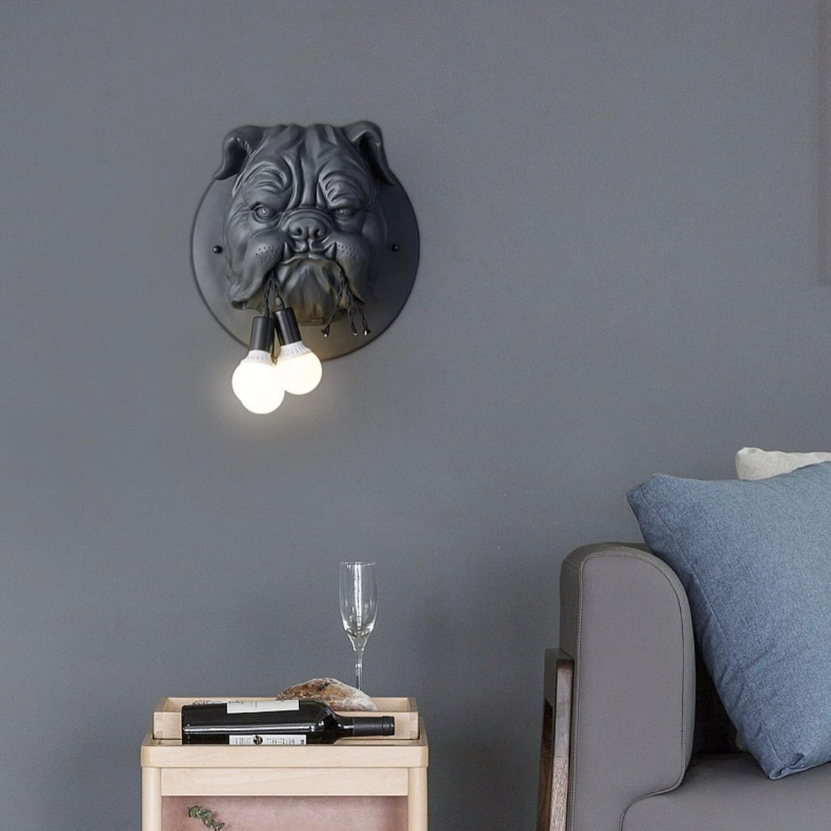Бра Bulldog lamp D-40 см Black / White 240158-100002987