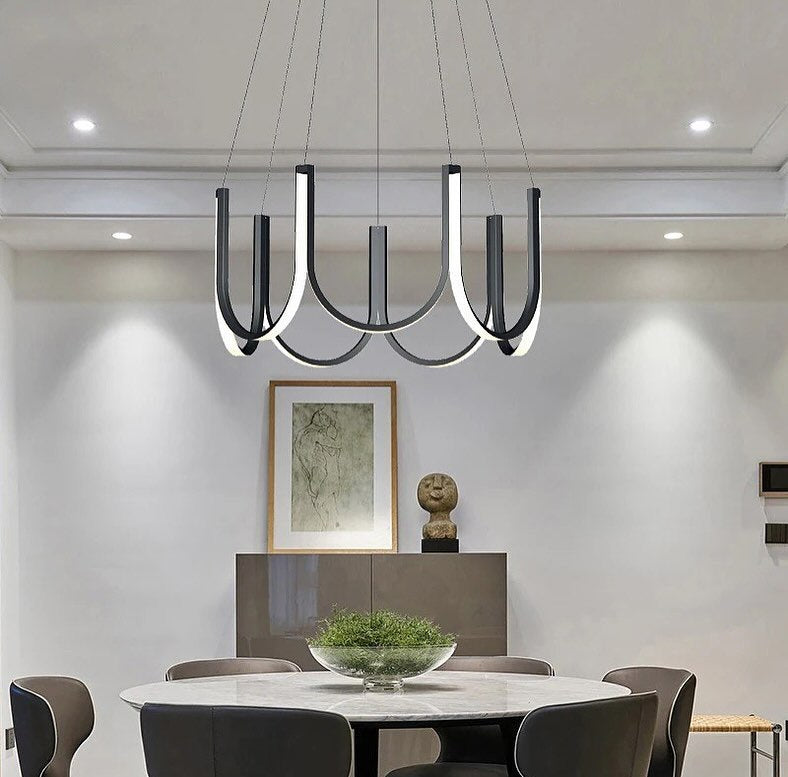 Підвісна люстра U-lamp D-65 см / D-80 см 3000К-6000К Black 240122-100002993