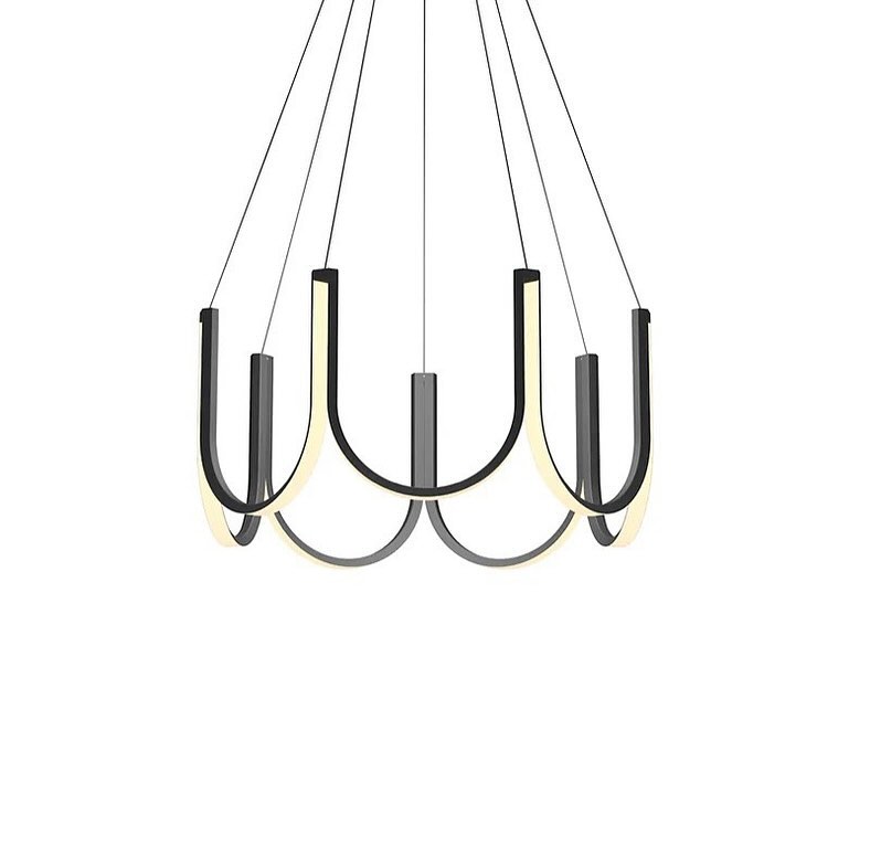 Підвісна люстра U-lamp D-65 см / D-80 см 3000К-6000К Black 240122-100002993
