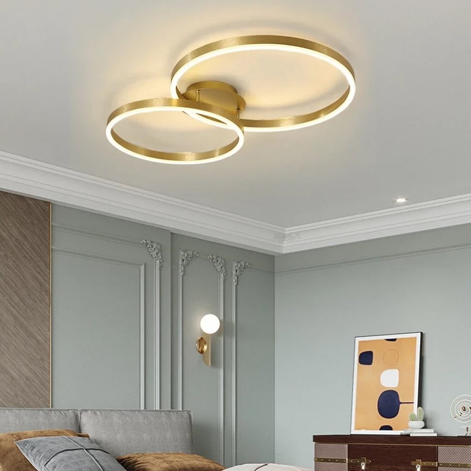 Стельові люстри з пультом Anelli 2 D-30+40 см 60W 3000K-6000K Black/ Gold/ Silver  240119-100002998