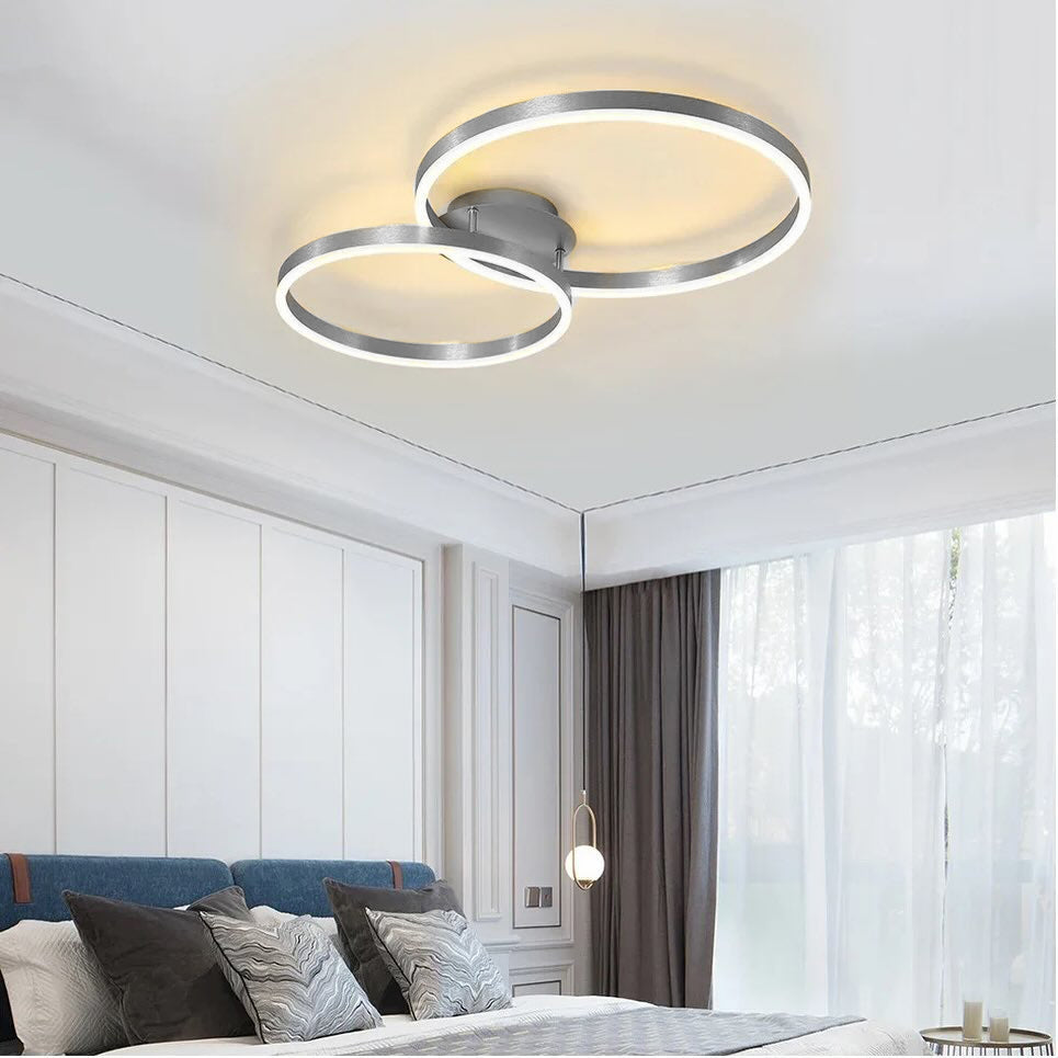 Стельові люстри з пультом Anelli 2 D-30+40 см 60W 3000K-6000K Black/ Gold/ Silver  240119-100002998