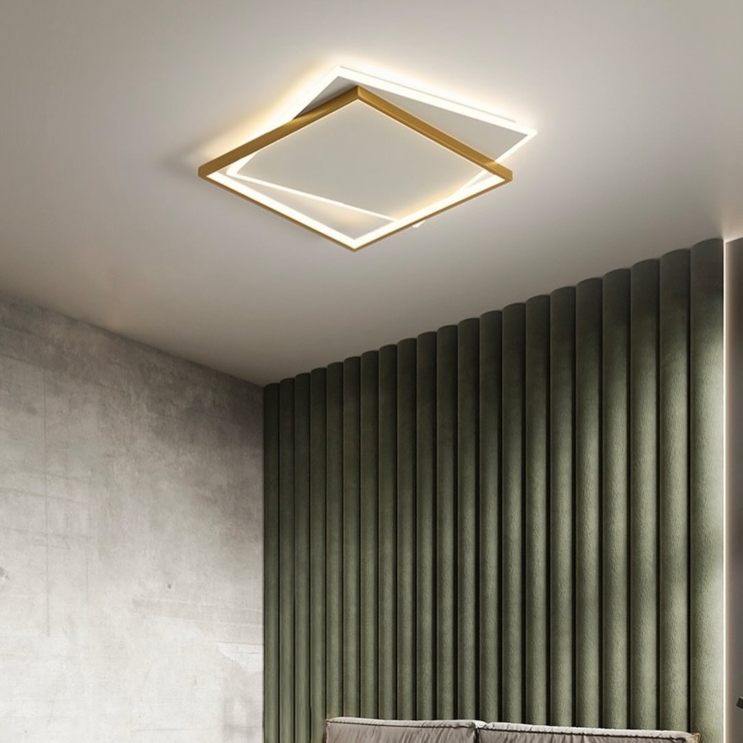 Стельовий світильник Double geometry Н- 6 см L- 50 см 48W Led Gold + White 240258-100003062