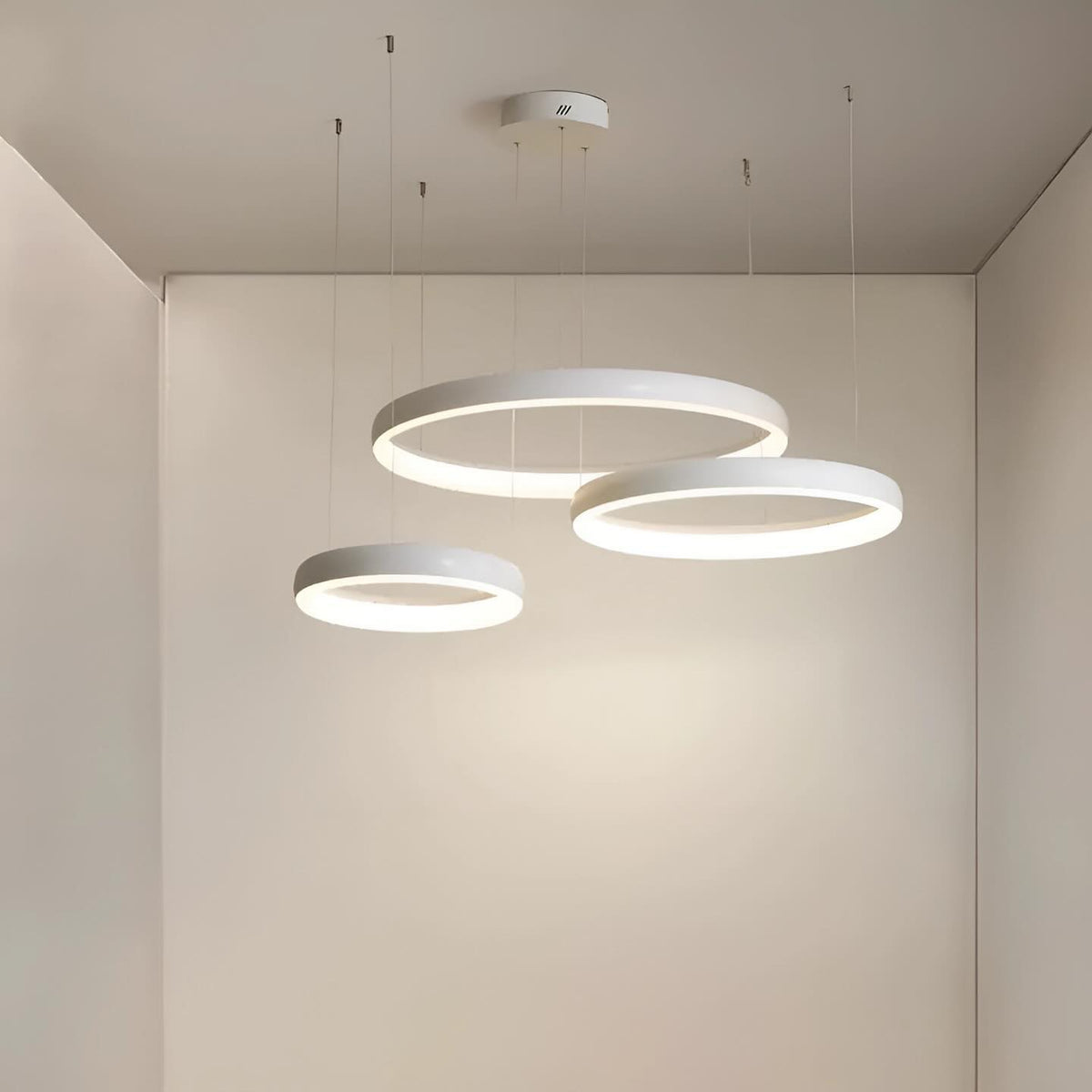 Люстра Circle trio з пультом D-40+50+60 см 3000К-6000К White / Black / Grey 240219-100003068