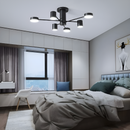 Люстра чорна металева Н-20 см Led W-65/85 см 4000К Black + White Satellite ray 6/8 240258-100003076